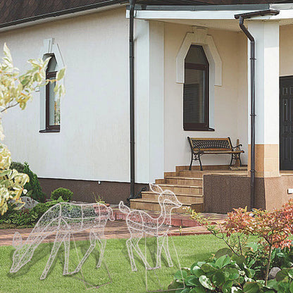 3PCS Christmas Iron Reindeer Elk Led Light Decoration