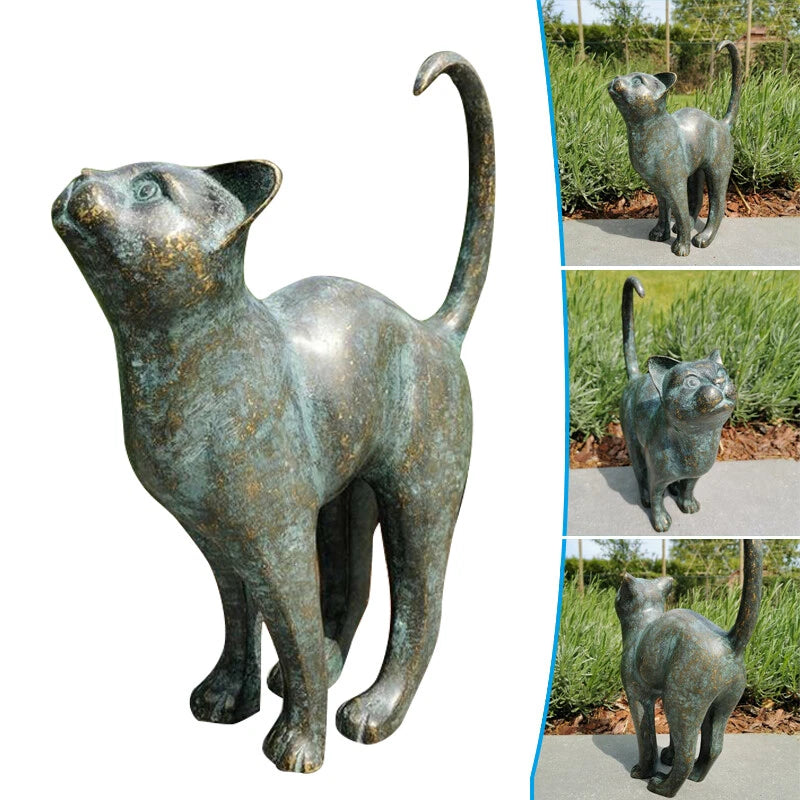 Beautiful Cat Statue With Rounded Back