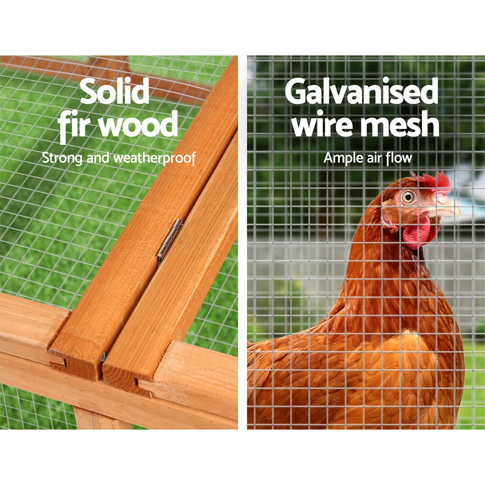 i.Pet Rabit and Chicken Hutch - Brown