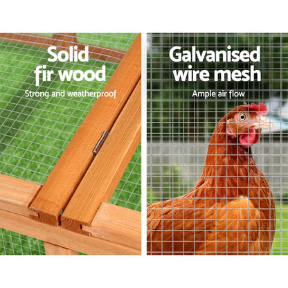 i.Pet Rabit and Chicken Hutch - Brown