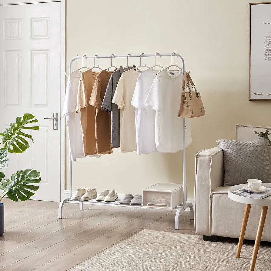Heavy Duty Metal Single Clothes Rail Rack