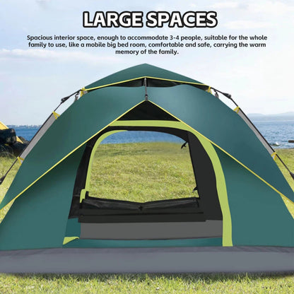 Instant Camping Tent 4 Person Auto Pop up Family Hiking Dome Waterproof Shelter