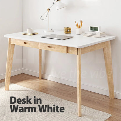 80cm Birch Wooden Computer Desk