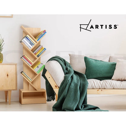 7-Shelf Tree Book Storage Rack Bookcase
