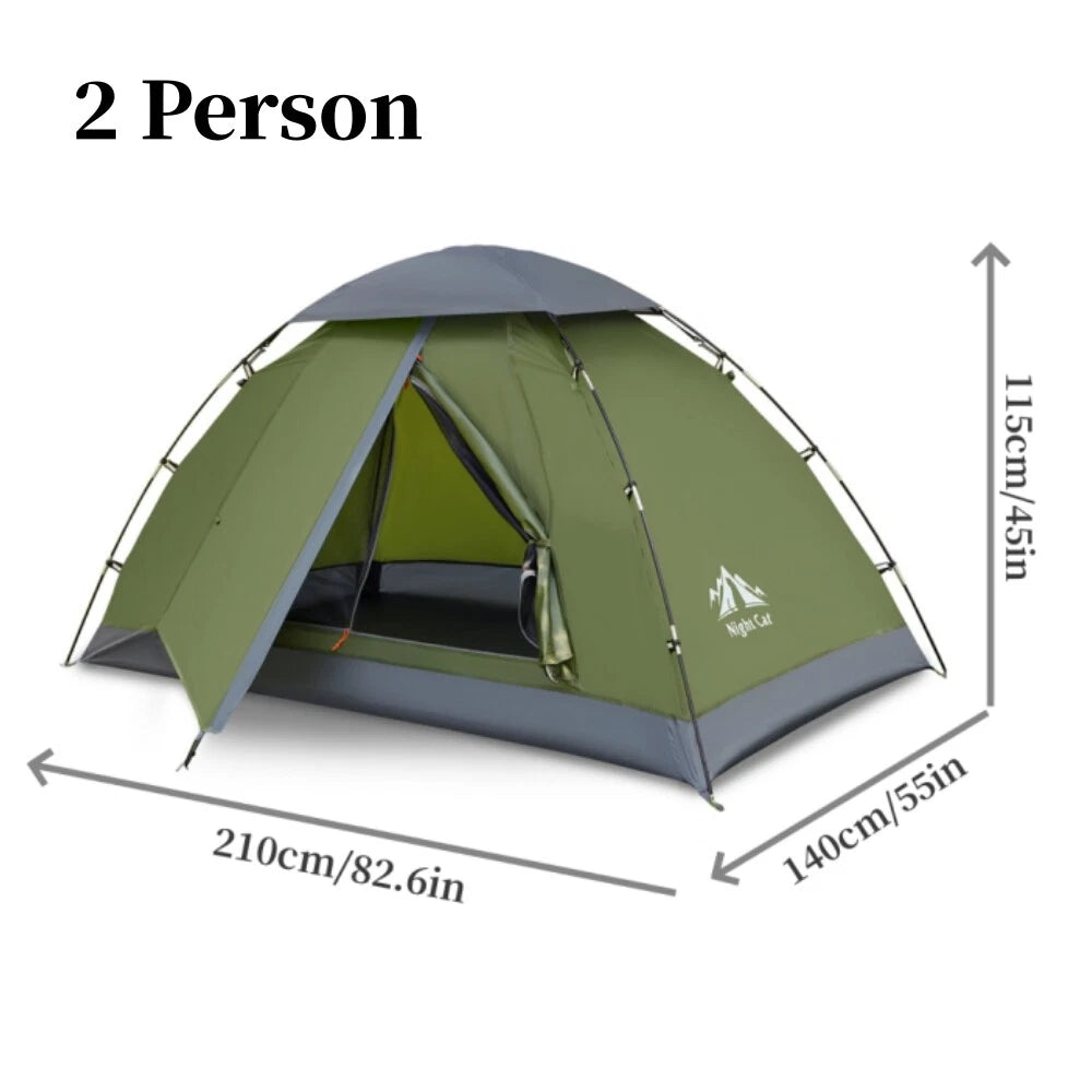 Upgraded 1-2 Person Easy Setup Camping Tent