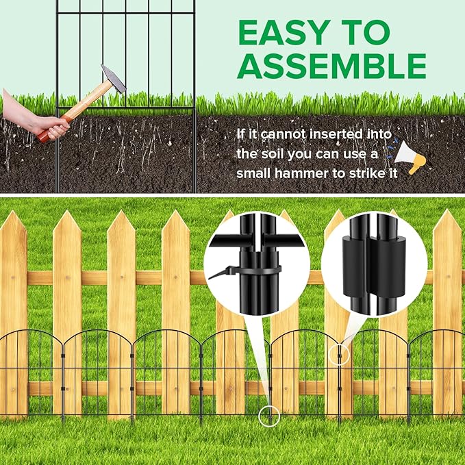 10 Panels Decorative Garden Fence - Canada