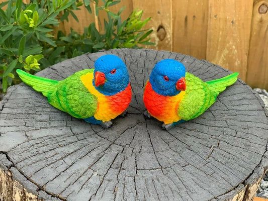 Rainbow Birds Figurine Ornaments