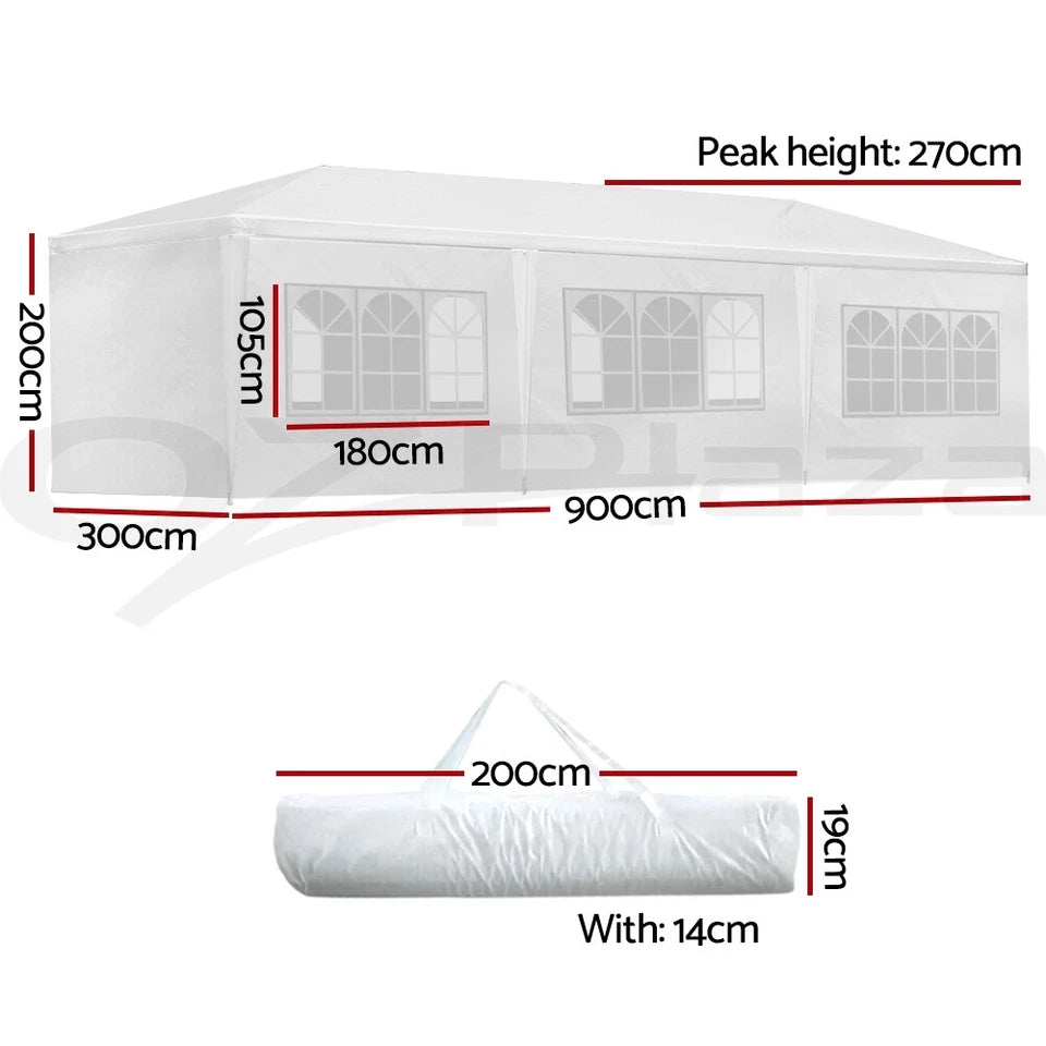 Gazebo Marquee 3x9 Wedding Party Camping Tent