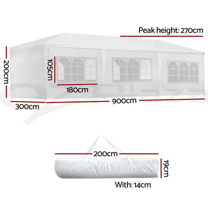 Gazebo Marquee 3x9 Wedding Party Camping Tent