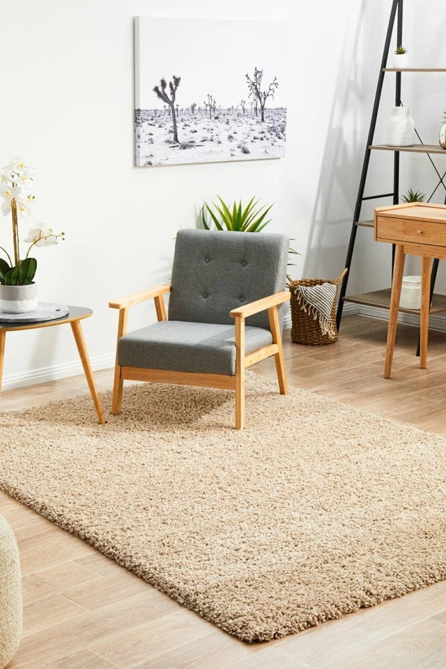 Floor Rug Rugs Fluffy Area Carpet Shaggy Soft  Khaki Mat