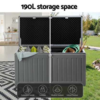 190L Gardeon Outdoor Storage Box