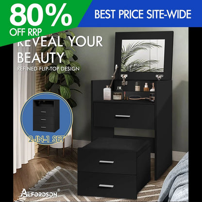 Dressing Table Stool Set 2-In-1