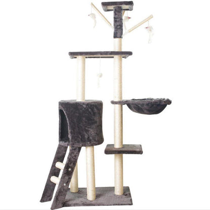Pet Cat Tree Scratching Post Tower Scratcher 135cm