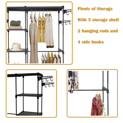 6-Tier Wire Shelving Garment Rack