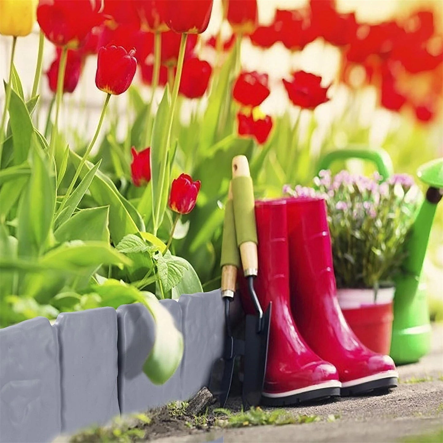 Plastic Garden Edging Lawn Yard Plant Flower Grass Fence