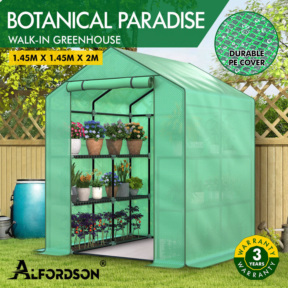 Greenhouse Gabled Shed Walk in Green House