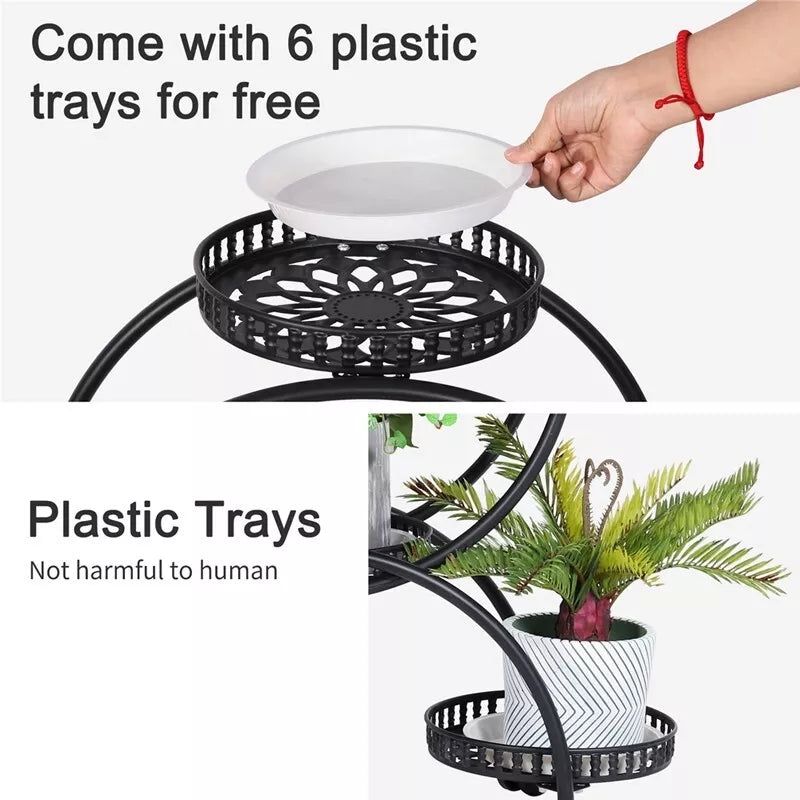 4 Layer 6 Pots metal plant stand