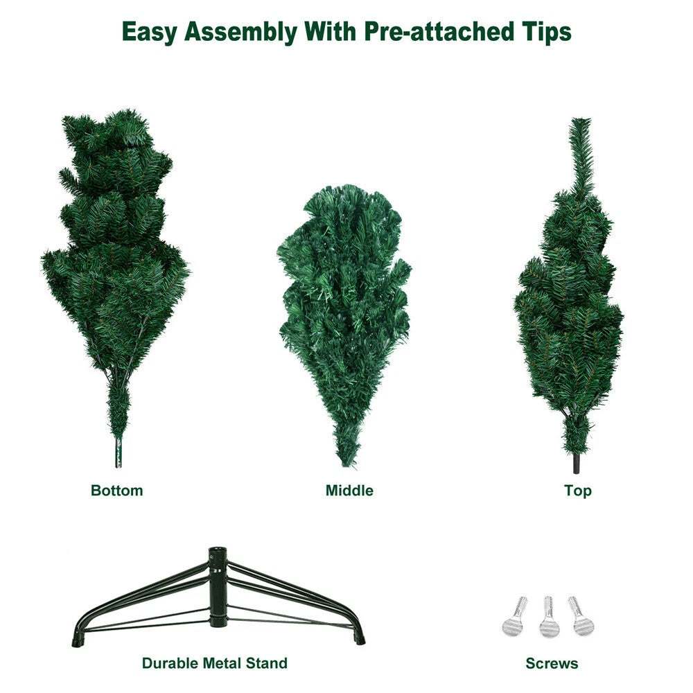 7FT/2.1M Christmas Tree with LED Lights , Metal Stand