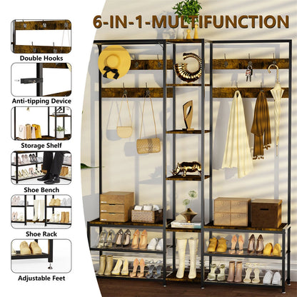 Industrial Entryway Coat Rack