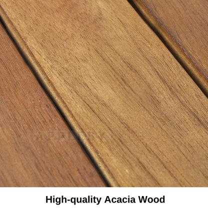 Set of 30 Decking Tiles Vertical Pattern 30 x 30 cm Acacia Hardwood Floor Tile