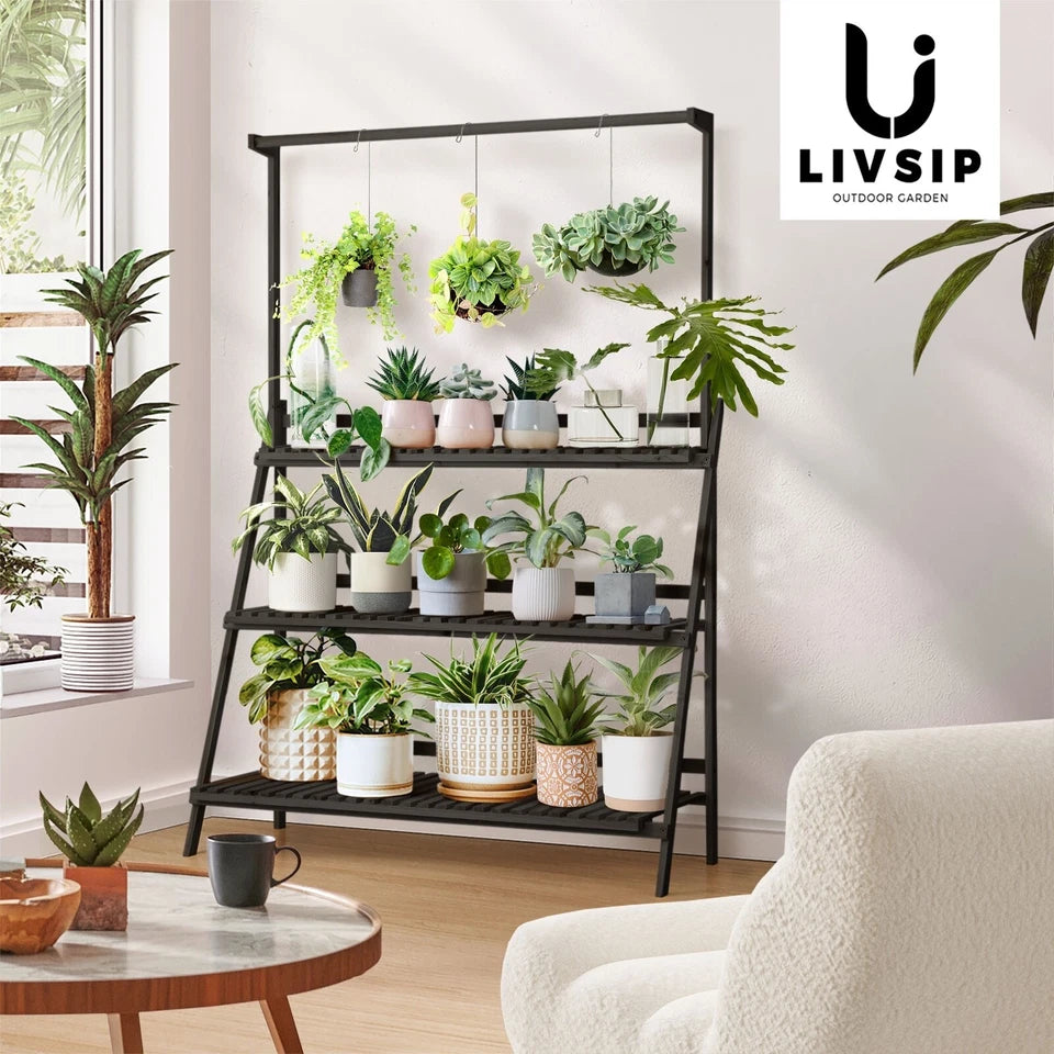 3 Tier Plant Stand Indoor Outdoor Garden