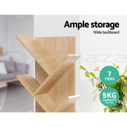 7-Shelf Tree Book Storage Rack Bookcase
