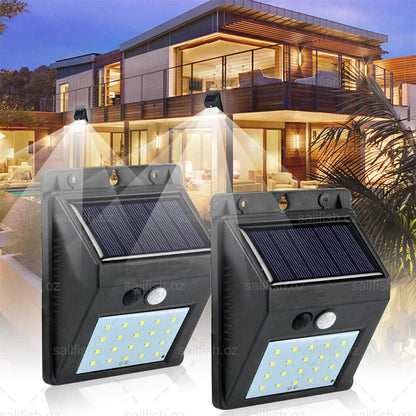 4X 20 LED Solar Powered Sensor Light