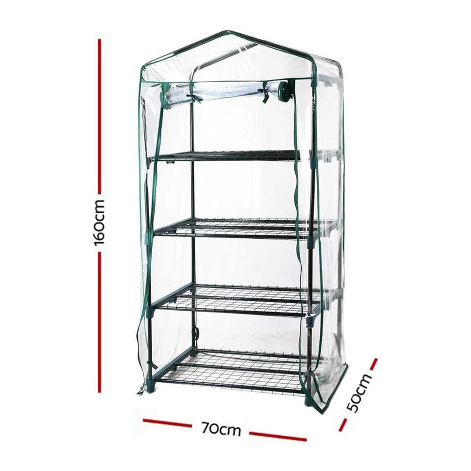 Small Greenhouse Hot House Shade Protect Seedlings Portable PVC Grow House Shelf