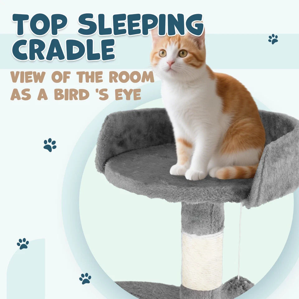 112cm Light Grey Cat Tree Tower