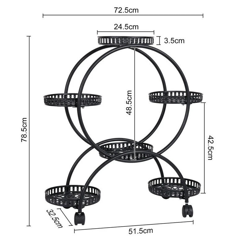 4 Layer 6 Pots metal plant stand