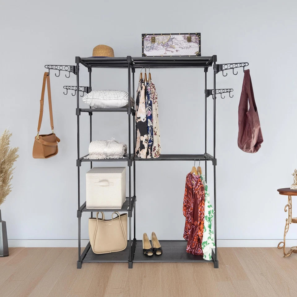 6-Tier Wire Shelving Garment Rack