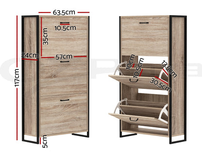 Wooden Shoe Rack Storage Cabinet