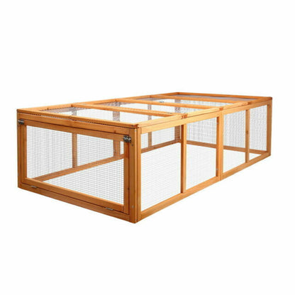 i.Pet Rabit and Chicken Hutch - Brown