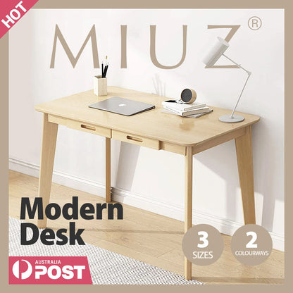 80cm Birch Wooden Computer Desk