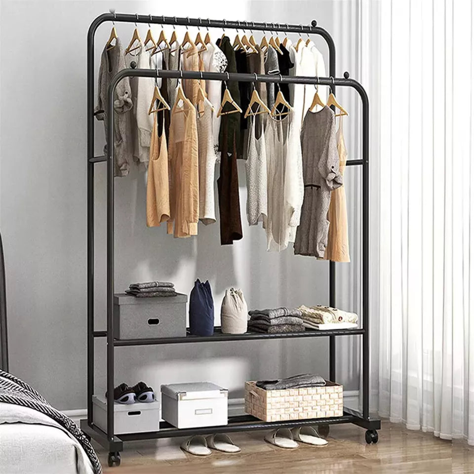 Heavy Thicken Metal Double Clothes Rail