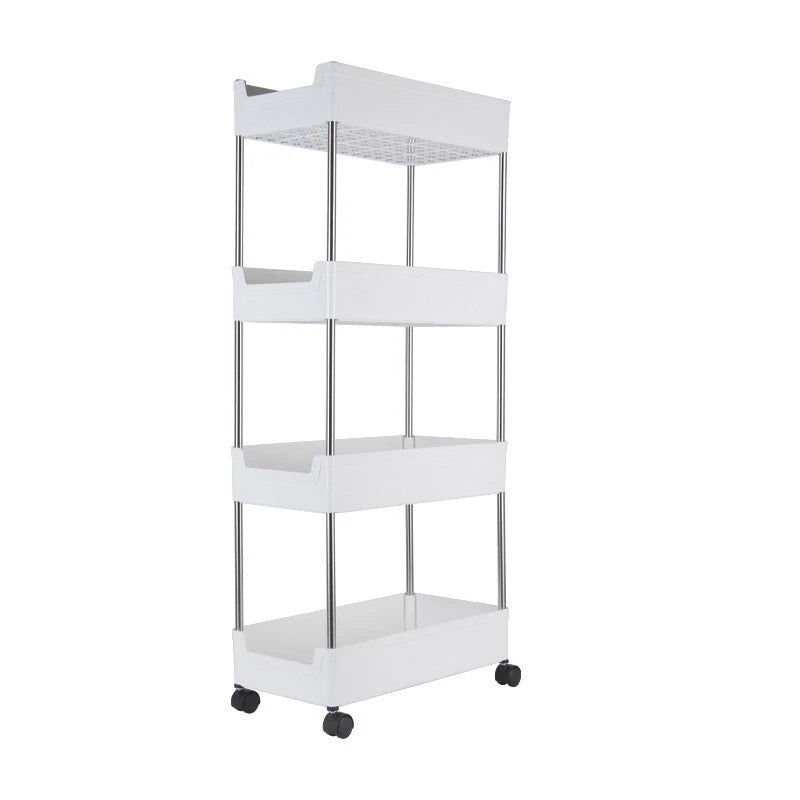 4 Tiers Bathroom Slim Storage Cart w/ Wheels