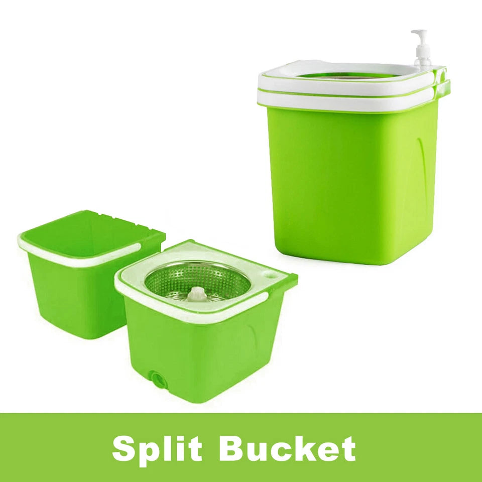 Split Bucket 360 Rotating Magic Spinning Spin Mop 2 Mop