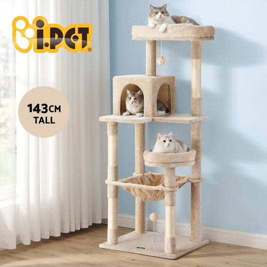 Pet Cat Tree 143cm Tower Scratching