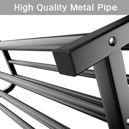 Double Clothes Rail Rack with Shoe Storage Shelf AU