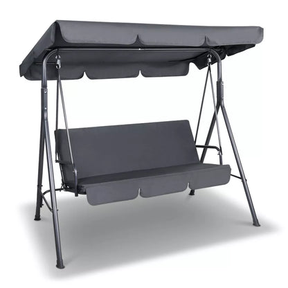 3 Seater Grey Outdoor Swing Chair