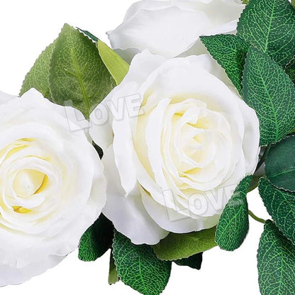 2.4m Artificial Silk Rose Flowers Fake Vine