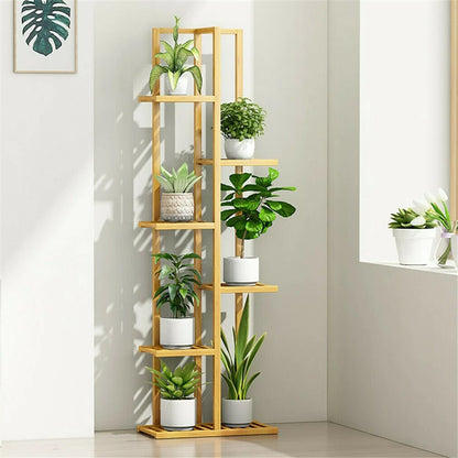 Bamboo Corner Tall Plant Stand