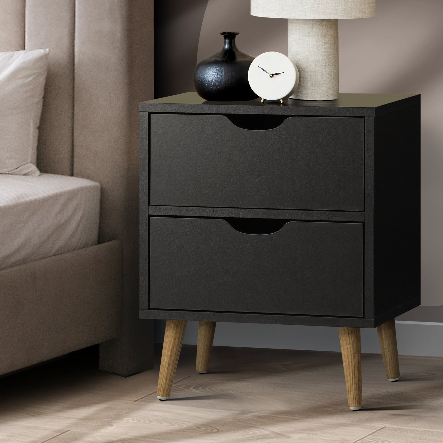 2 Drawers Side Table Bedroom Furniture