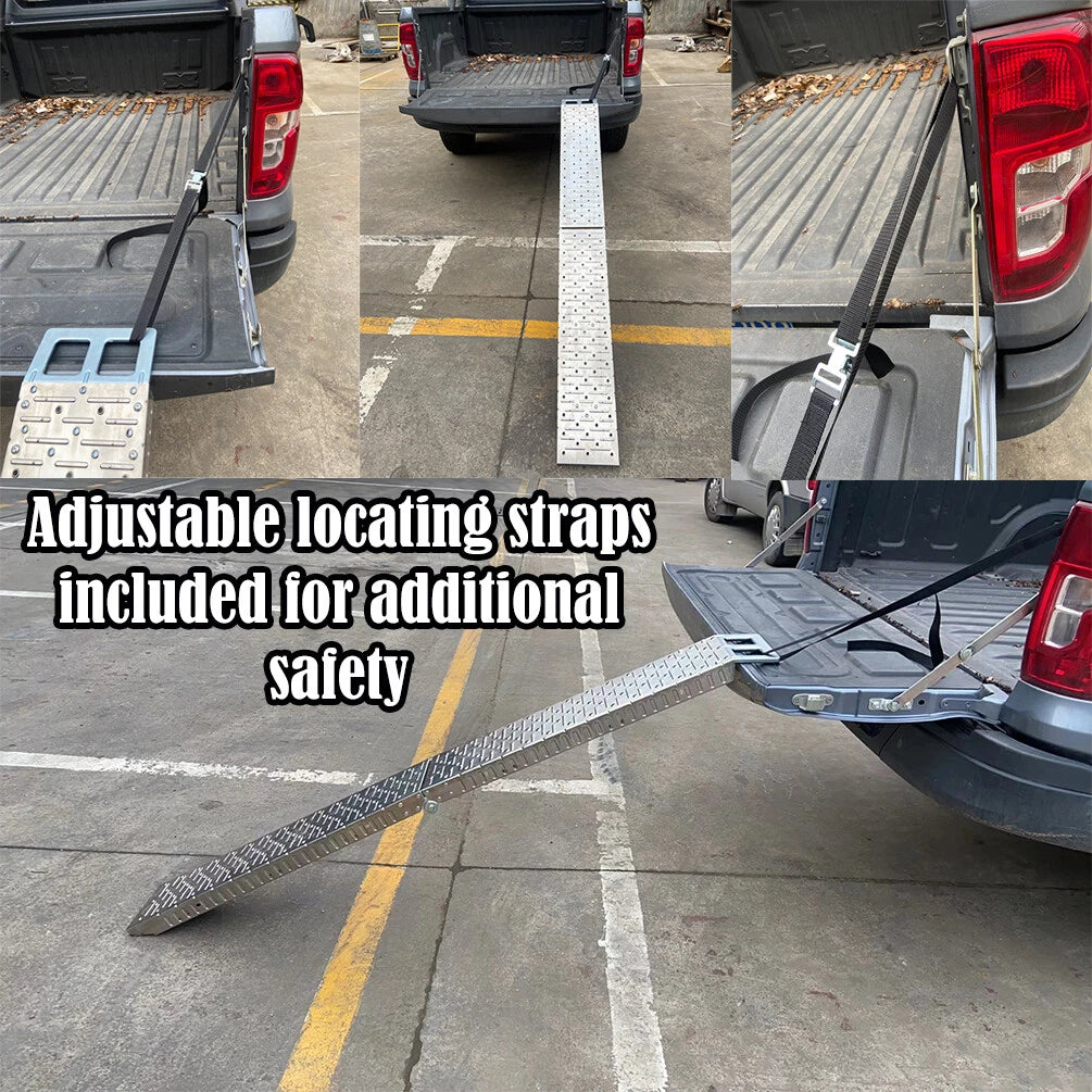 Loading Ramp with Safety Strap for Ute Truck Van 300kg Load Capacity
