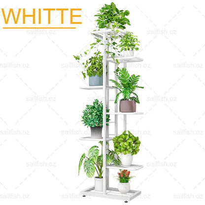 7 Tier Metal Flower Plant Pot Display Stand Rack