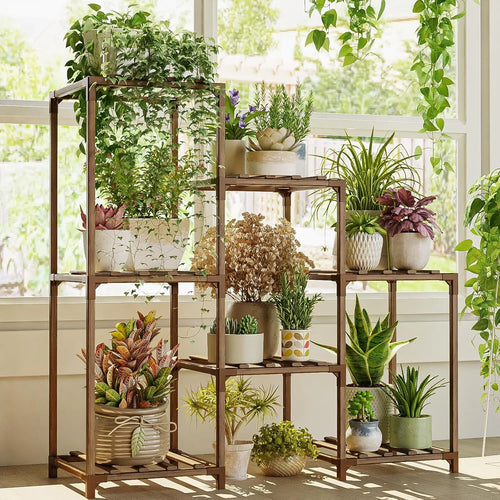 Plant Stand Indoor Plant Shelf Outdoor Wood Plant Rack