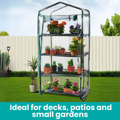 Small Greenhouse Hot House Shade Protect Seedlings Portable PVC Grow House Shelf