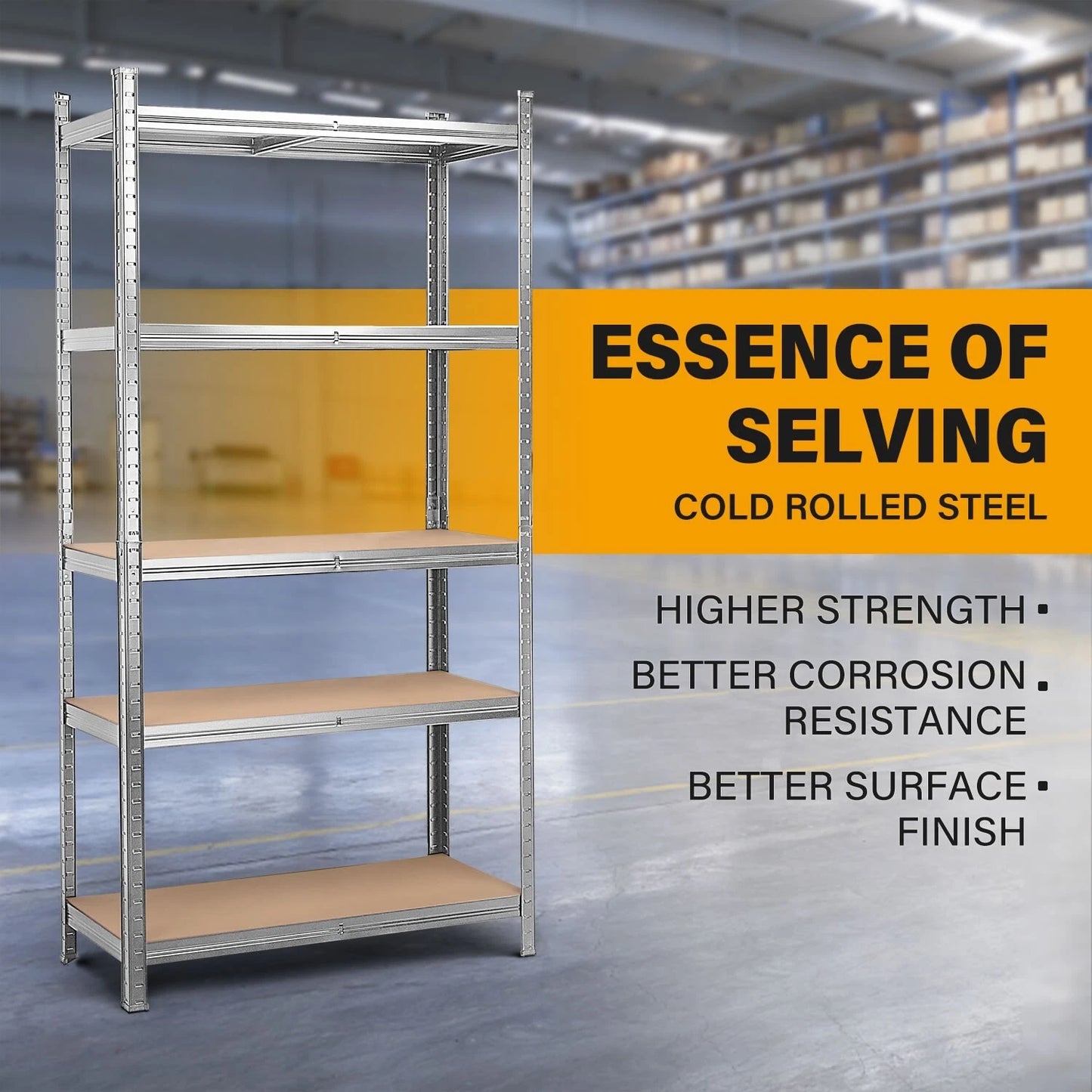 5-Tier Garage Shelf 1.5M Warehouse Rack