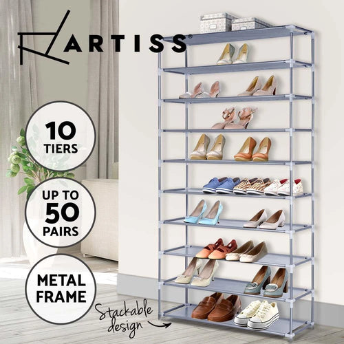 10 Tier Shoe Rack Tiers Stand Organiser