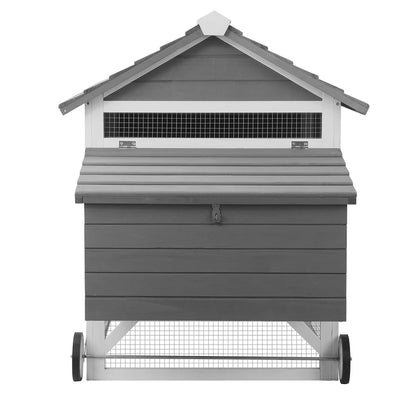Extra Large Wooden House Run Hatch Box w/Wheels